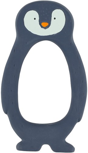 Trixie jouet de préhension caoutchouc naturel anneau de dentition bébé Mr. Penguin bleu
