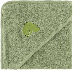 Trixie cape de bain verte 75x75cm - textile de bain bébé dinosaure