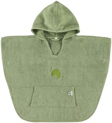 Trixie poncho de bain enfant coton bio vert - Aura Dino