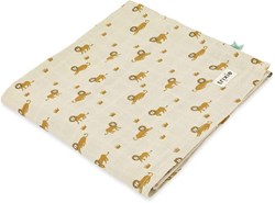 Trixie lange en mousseline textile bébé 110x110cm Lively Lion coton jaune