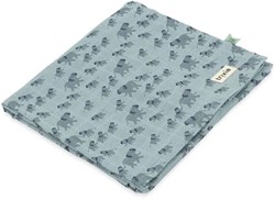Trixie lange en coton bio 110x110cm Enchanting Elephant bleu