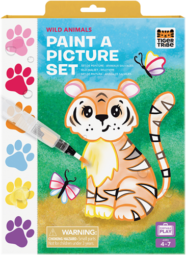 Tiger Tribe kit de peinture animaux sauvages - set créatif pour enfants