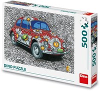 Dino puzzle VW Coccinelle 500 pièces - jouet puzzle coloré-2
