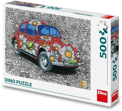 Dino puzzle VW Coccinelle 500 pièces - jouet puzzle coloré-2