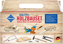 Pebaro valise de construction en bois - jouet créatif pour enfants