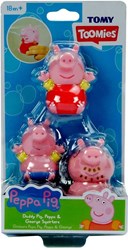 Tomy Peppa Pig jouets de bain gicleurs d'eau - lot de 3 figurines