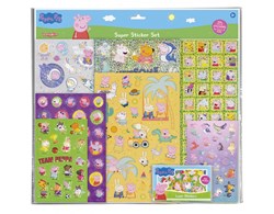 Bambolino Toys Peppa Pig set de stickers XL - 7 planches et stickers pailletés