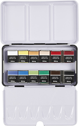 Creativ Company set de peinture aquarelle - 12 couleurs en boîte métallique - haute pigmentation
