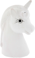 Pincello tirelire tête de licorne céramique 9 cm blanche décoration