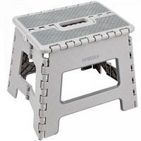Hobbygroep marchepied pliable en plastique gris - tabouret solide