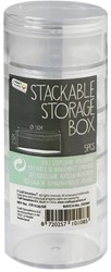 Craft Sensations Plastic Stapeldoosjes 4,5x2,5 cm Transparant 5 stuks