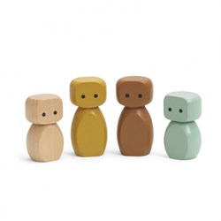 Micki ensemble de figurines en bois - jouet éducatif 4 pièces