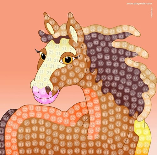 PlayMais kit créatif mosaïque chevaux - plus de 3 000 pièces jouet créatif-2