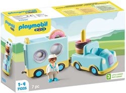 Playmobil 1.2.3 Camion de Donuts - Jouet éducatif avec fonction d'empilage et de tri