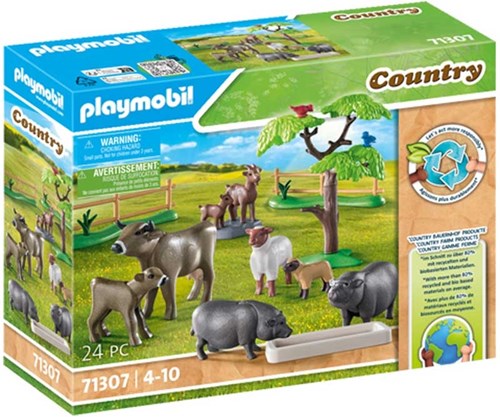 Playmobil Country animaux de la ferme extension - set de figurines animaux