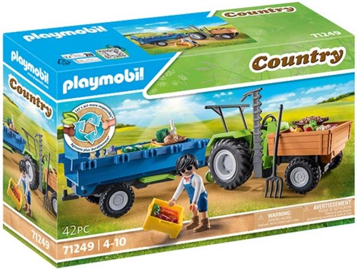 Playmobil Country tracteur jouet avec remorque - 71249 ferme