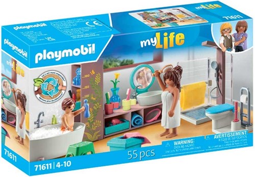 Playmobil salle de bain set de jeu - My Life - durable et créatif
