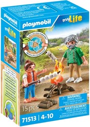 Playmobil set de jouets feu de camp My Life guimauves