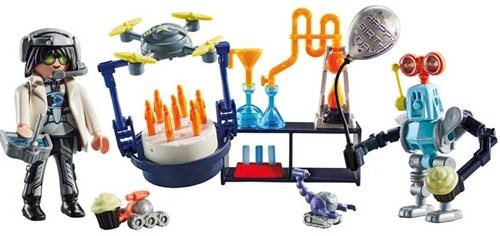 Playmobil coffret cadeau chercheurs avec robots - jouet fête scientifique-2