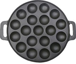 ARO houseware plaque à poffertjes fonte 19 pièces 24cm noir