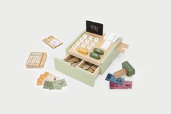 PolarB caisse enregistreuse jouet en bois - jouet de jeu de rôle interactif