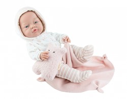 Paola Reina Pop Bebita meisje knuffeltje blauwe ogen (42cm)