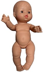 Poupée Paola Reina Gordi fille poupée bébé yeux bruns et taches de rousseur 34cm