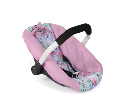 Bayer Chic 2000 siège auto poupée fleurs blanc rose style Maxi-Cosi