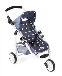 Bayer Chic 2000 poussette jogger Lola - étoiles marine - poignée réglable