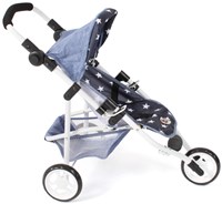 Bayer Chic 2000 poussette jogger Lola - étoiles marine - poignée réglable-3