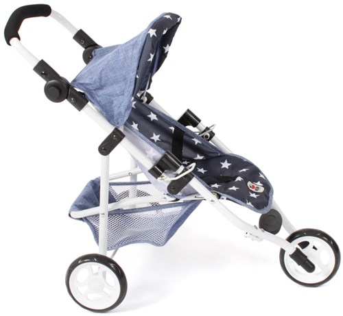 Bayer Chic 2000 poussette jogger Lola - étoiles marine - poignée réglable-3