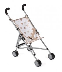 Bayer Chic 2000 poussette pour poupée Roma - poussette pour poupées - motif oursons beige