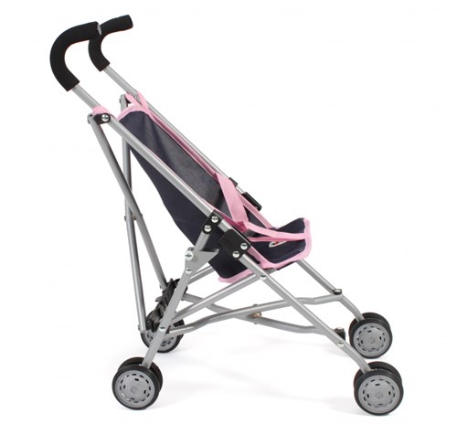 Bayer Chic 2000 poussette poupée Roma bleu foncé cœur jouet poussette-2
