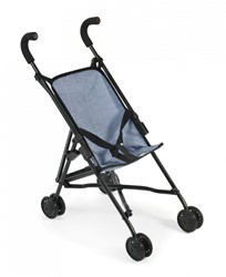 Bayer Chic 2000 poussette pour poupée Roma - landau bleu jean jouet