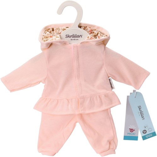 Skrallan vêtements de poupée survêtement rose pour poupée bébé 36-40cm