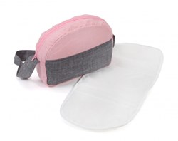 Bayer Chic 2000 sac à langer poupée gris rose accessoire pour poupon