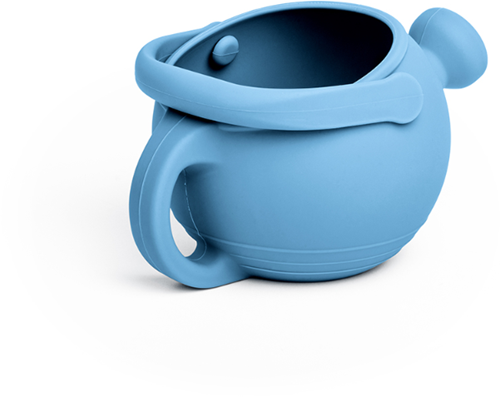 Bigjigs arrosoir en silicone - Bleu poudré - Jouet d'extérieur pour enfants-2