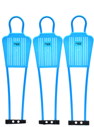 PrecisionPLAY Mini mannequins de football lot de 3 - Fluo Blue - mannequins d'entraînement