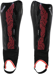 Precision protège-tibias et chevilles Origin.0 noir-rouge large football