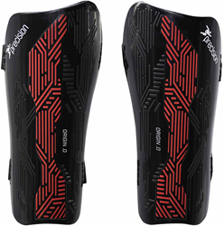 Precision protège-tibias football Origin.0 Strap Black Red Large