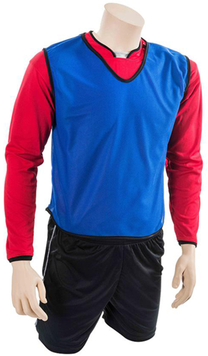 Precision chasuble d'entraînement mesh pour jeunes - gilet de sport respirant bleu