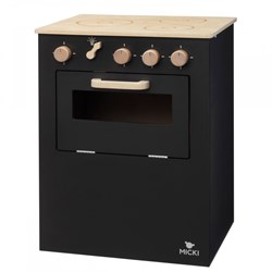 Micki cuisine en bois noire - cuisine jouet premium pour enfants