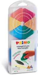 Primo set de crayons de cire triangle - 12 pièces en boîte pour enfants