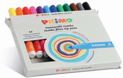Primo Primo - 12 Jumbo Viltstiften (Fiber Punt) Ã˜7.6 mm in Doos