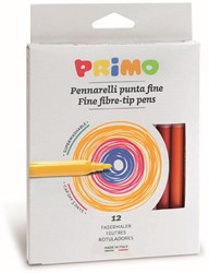 Primo feutres - 12 couleurs lavables pointe fine 2,5mm pour enfants