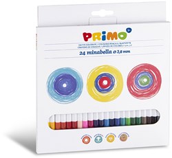 Primo crayons de couleur set - 24 crayons Minabella en boîte - Ø3.8mm