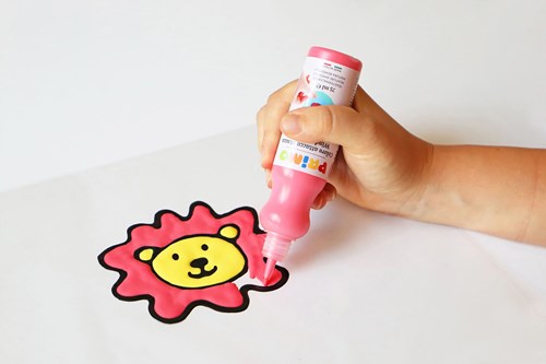 Primo set de peinture pour vitres - 6 flacons pour enfants - accessoires créatifs-2