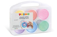 Primo peinture à doigts nacrée - set 6 couleurs enfant 100g