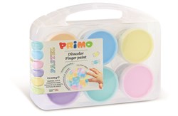 Primo peinture à doigts pastel 6 pots en valisette - set créatif enfants