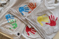 Primo peinture à doigts textile - set 6 couleurs lavables enfants-2